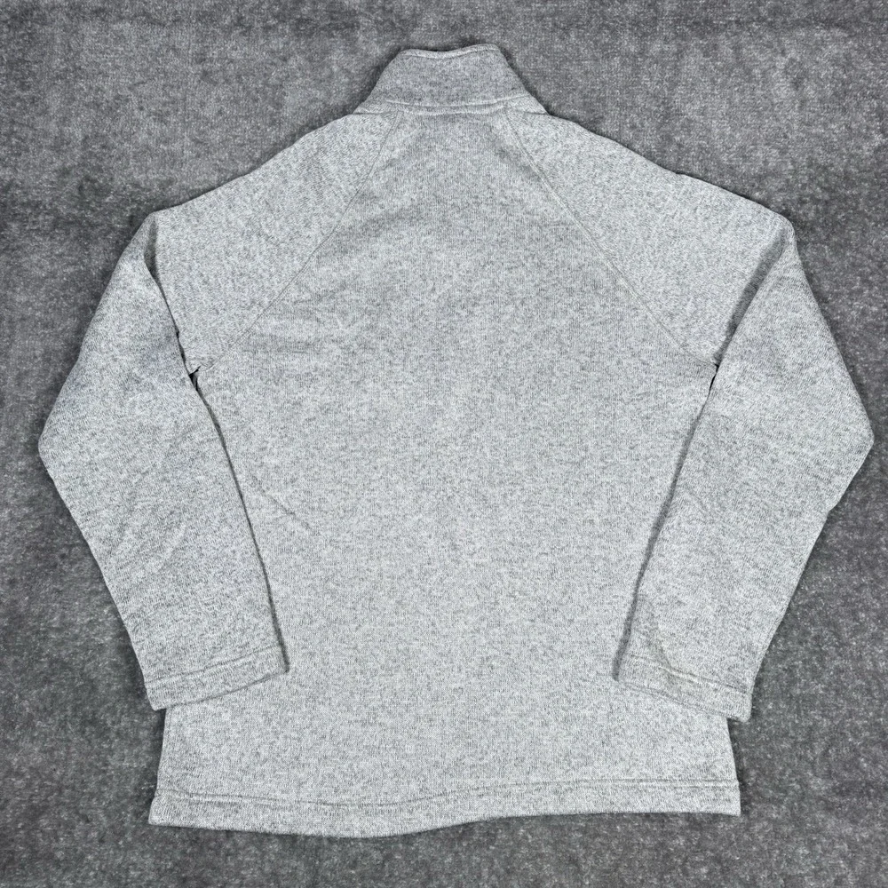 Eddie Bauer Sweater Fleece‎ Mens Medium Gray 1/4 Zip Long Sleeve Pullover